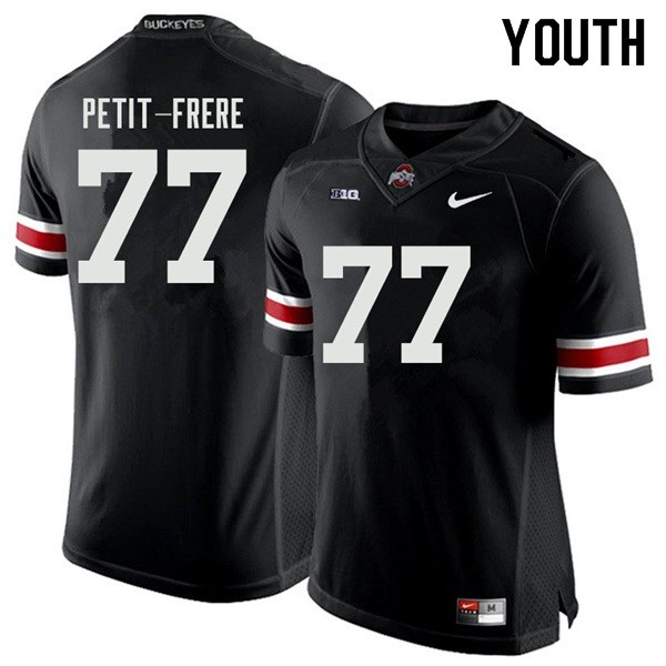 Ohio State Buckeyes #77 Nicholas Petit-Frere Youth High School Jersey Black